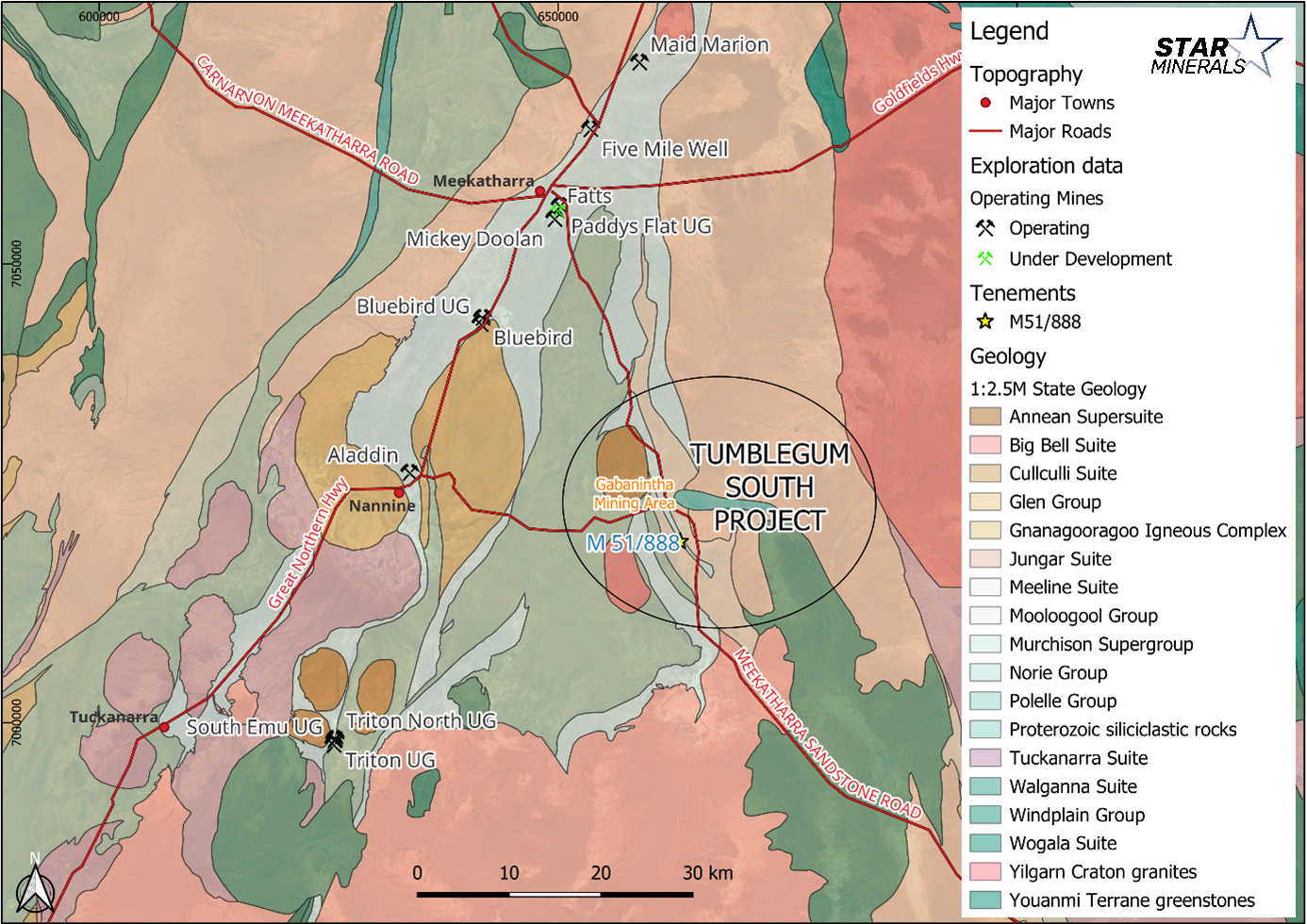 Star Minerals Tumblegum South Gold Project Regional Geology